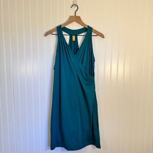 Lolë Teal Wrap Racer Back Casual Dress Women’s Size Medium